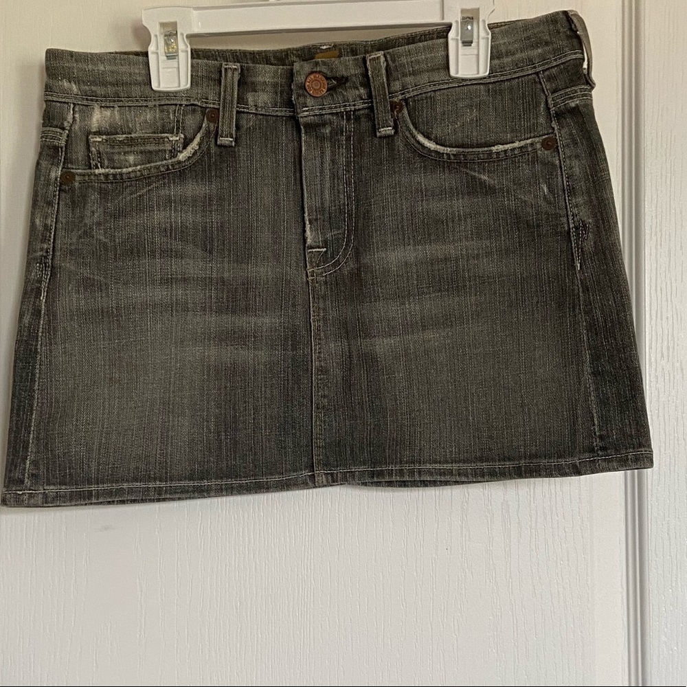 Grey denim skirt